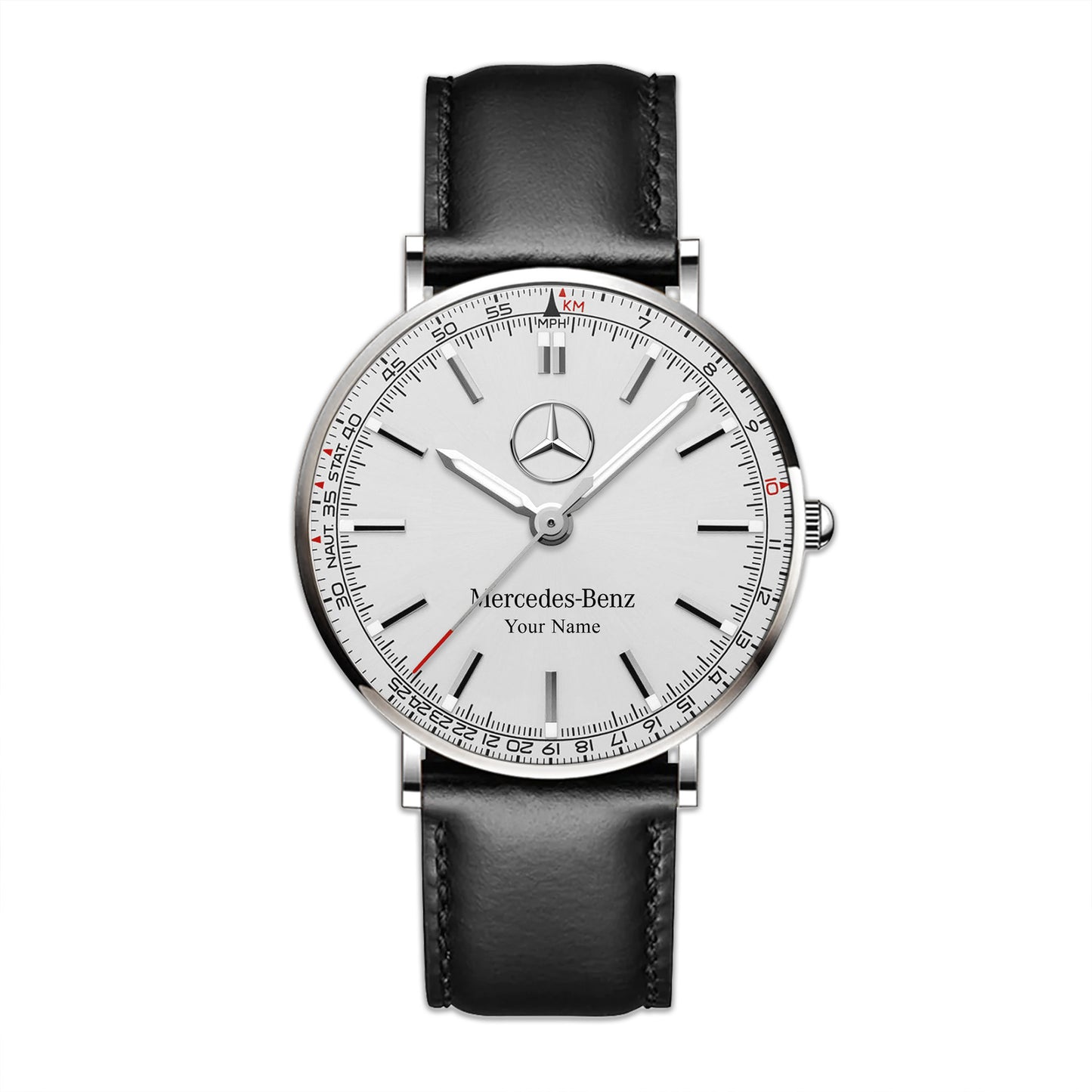 Personalized Merc Breitling Quartz Leather Watch Q190701