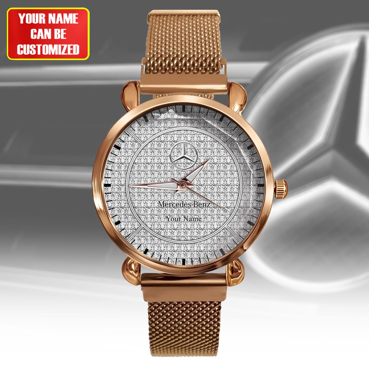 Personalized Merc sapphire Women Hand Watch