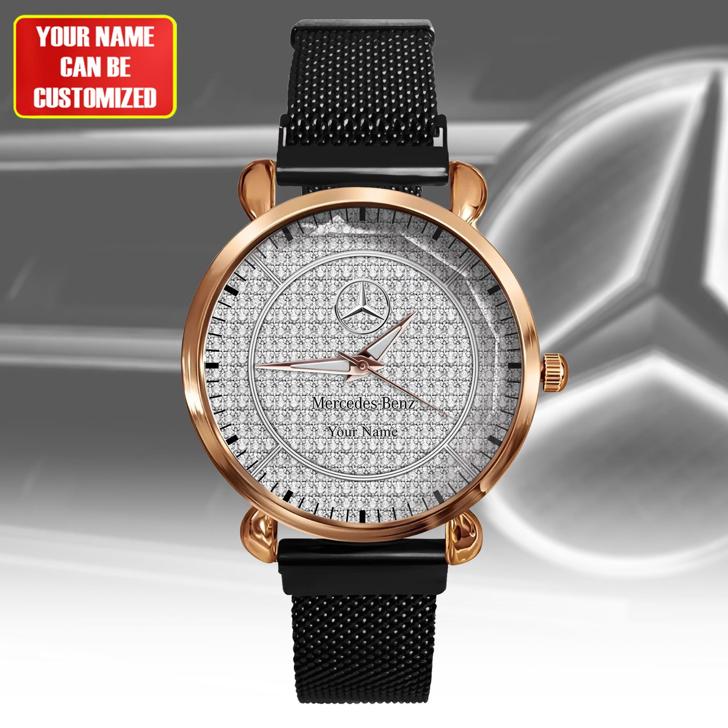 Personalized Merc sapphire Women Hand Watch