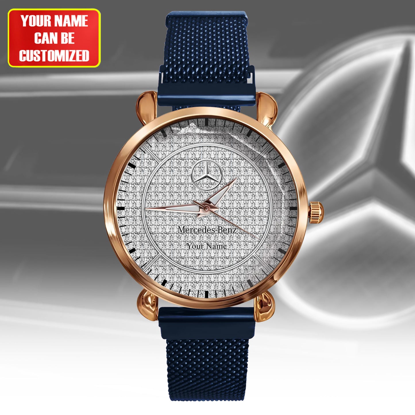 Personalized Merc sapphire Women Hand Watch