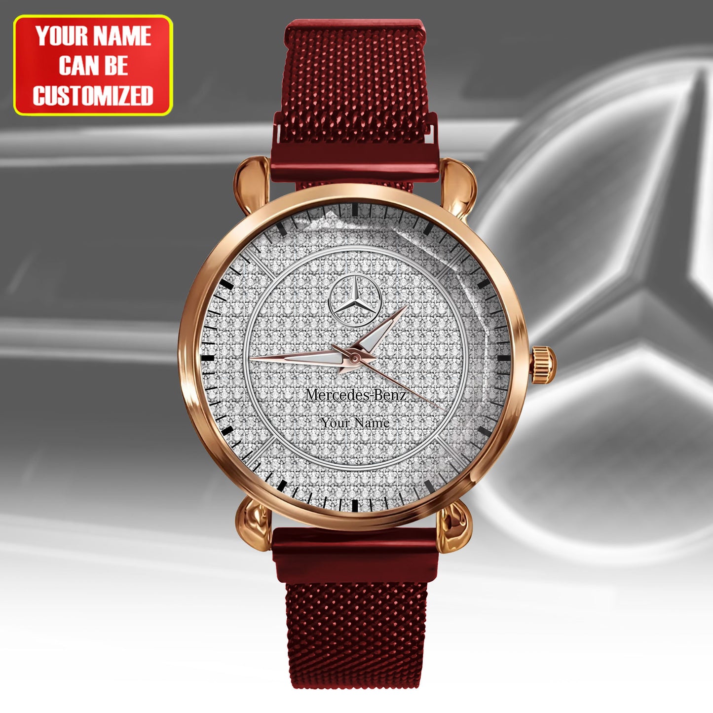 Personalized Merc sapphire Women Hand Watch