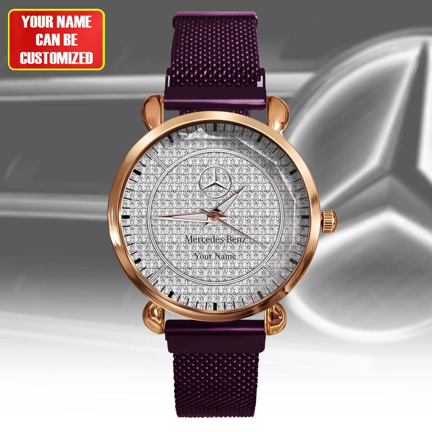 Personalized Merc sapphire Women Hand Watch