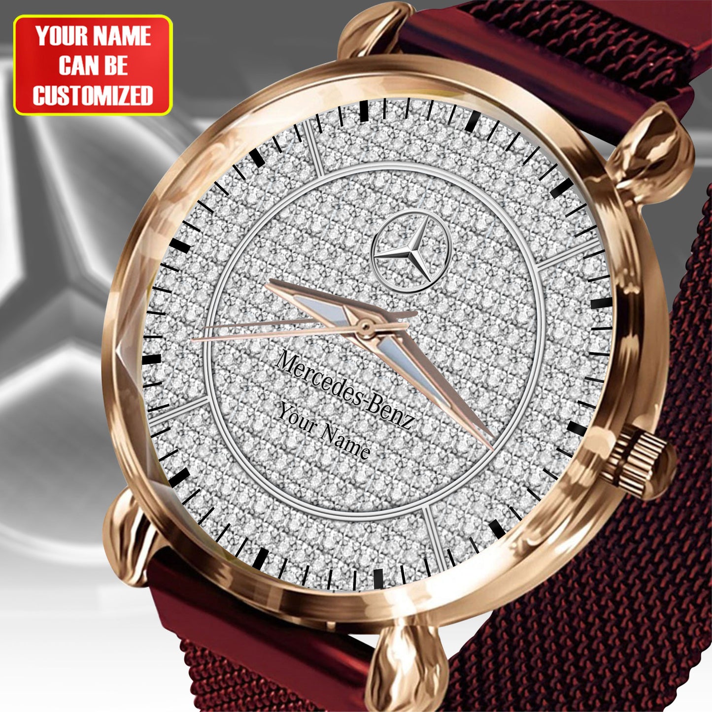 Personalized Merc sapphire Women Hand Watch