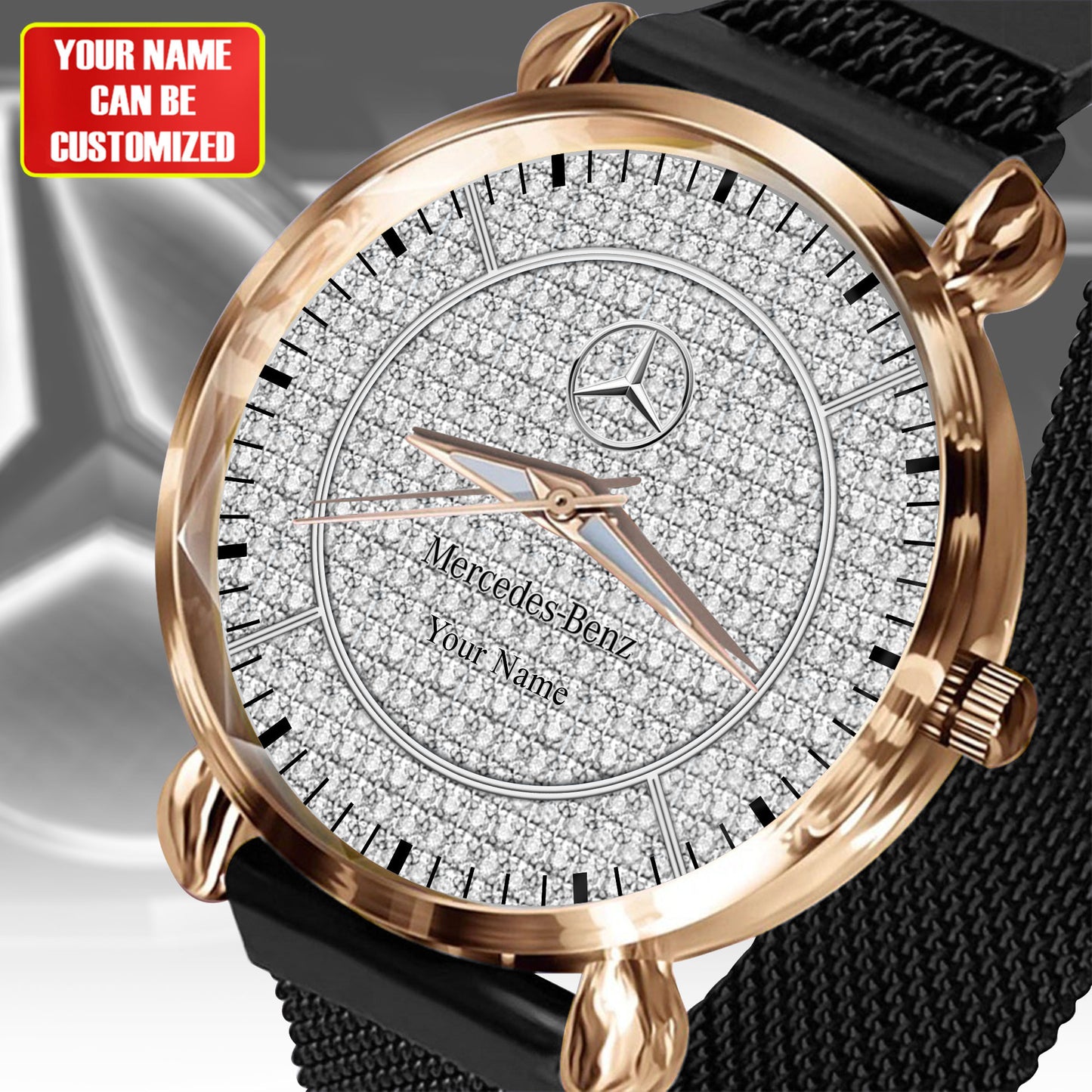 Personalized Merc sapphire Women Hand Watch