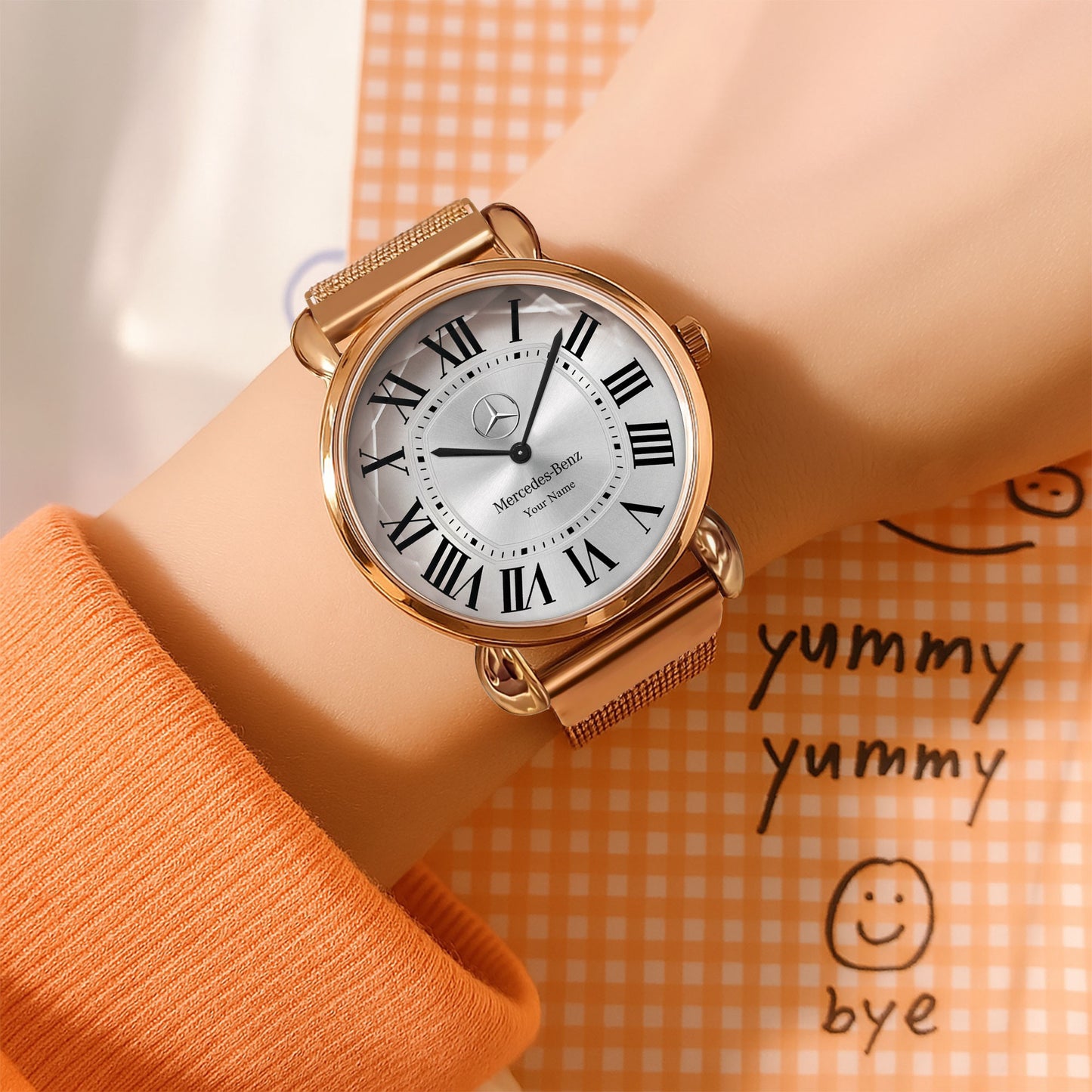 Personalized Merc Cartier Women Hand Watch