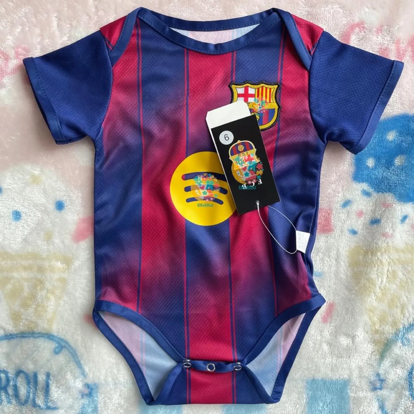 Customized Barcelona Soccer Jersey , Baby Rib Bodysuit Sizes