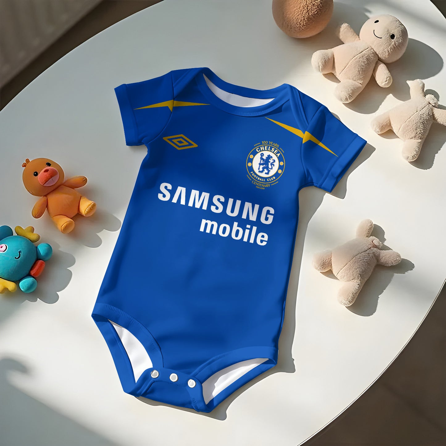 Customized Chelsea Soccer Jersey , Baby Rib Bodysuit Sizes