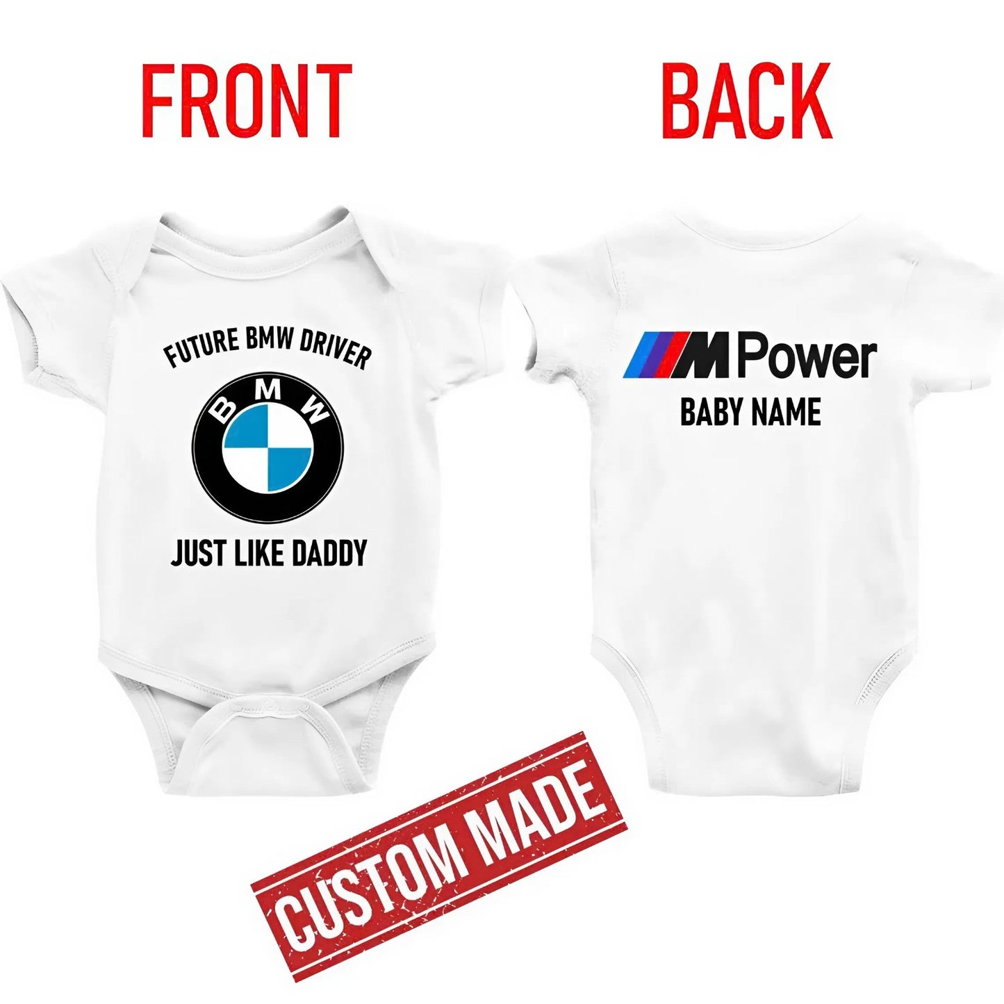 Customized Future BW Driver Jersey , Baby Rib Bodysuit Sizes