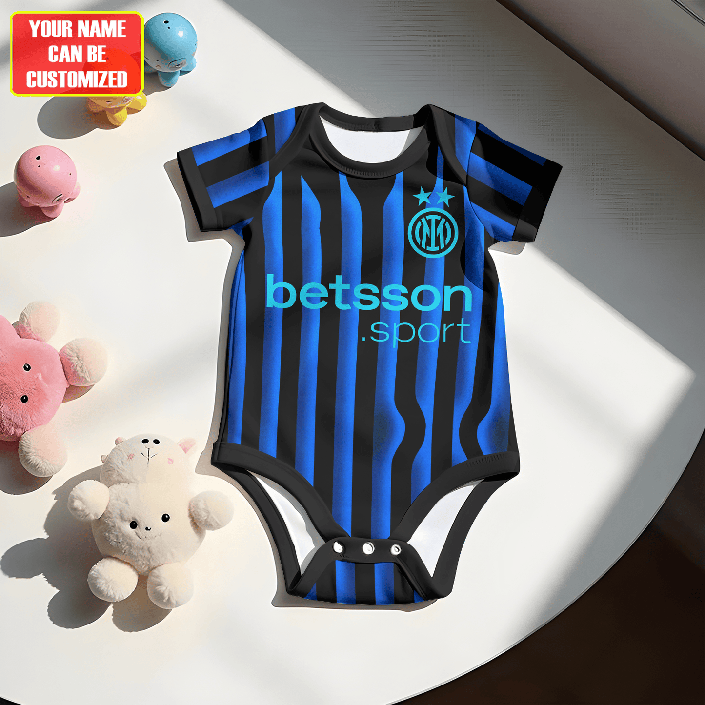 Customized Inter Milan Soccer Jersey , Baby Rib Bodysuit Sizes