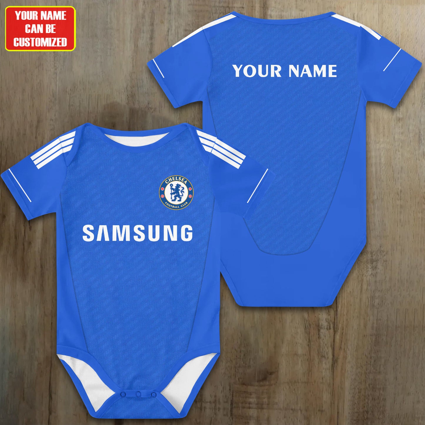 Customized Chelsea Sport Soccer Jersey , Baby Rib Bodysuit Sizes