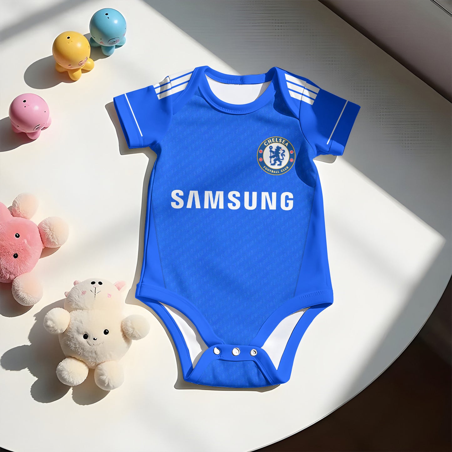 Customized Chelsea Sport Soccer Jersey , Baby Rib Bodysuit Sizes