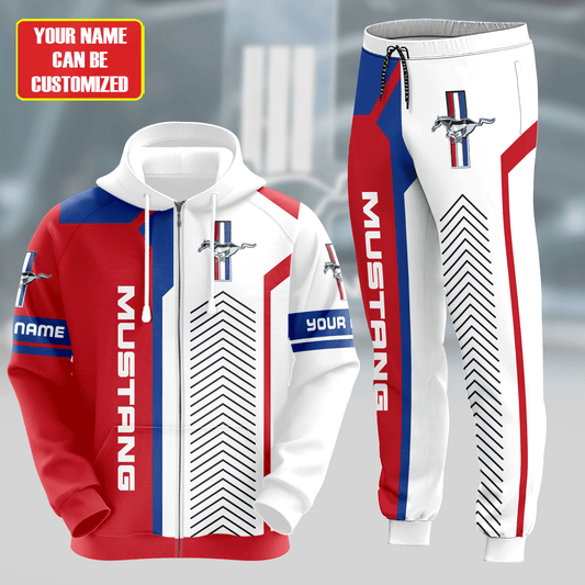 Personalized F Mustang 3D All over Printed Hoodie and Sweatpants set