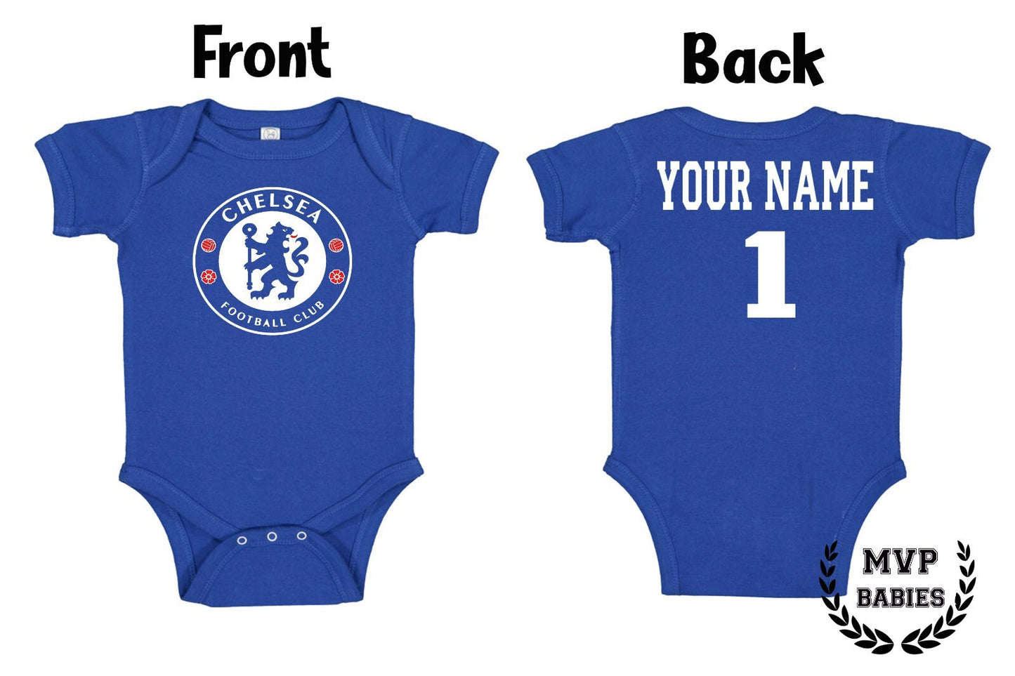 Customized Chelsea Homemade Soccer Jersey , Baby Rib Bodysuit Sizes
