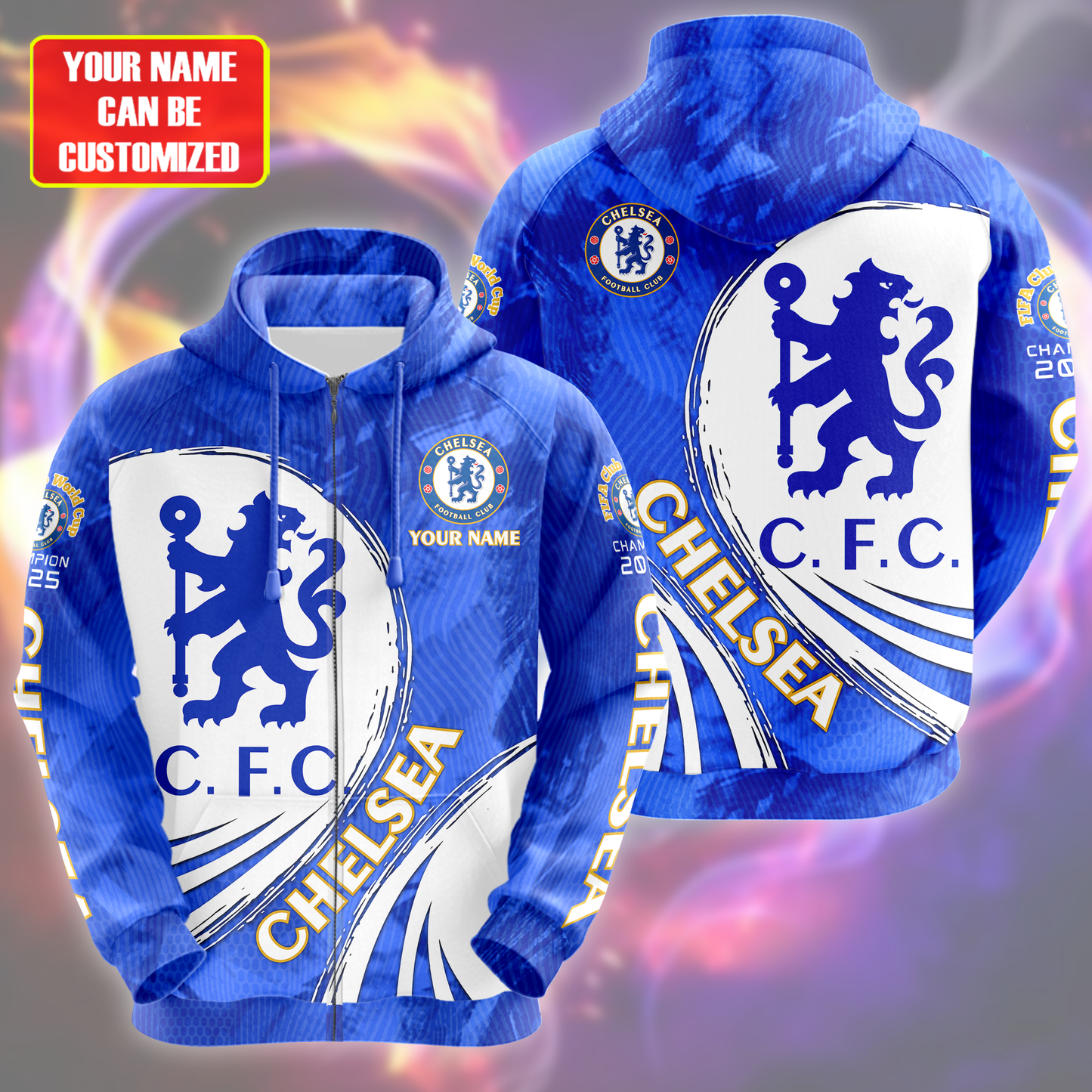 Personalized Chelsea Champions 3D All over Printed Hoodie and Sweatpants set
