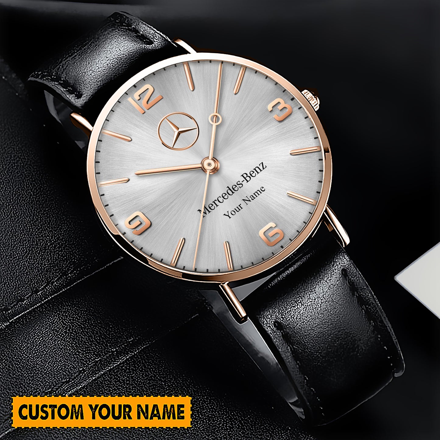 Personalized Merc CODE 11.59 Quartz Leather Watch Q280705