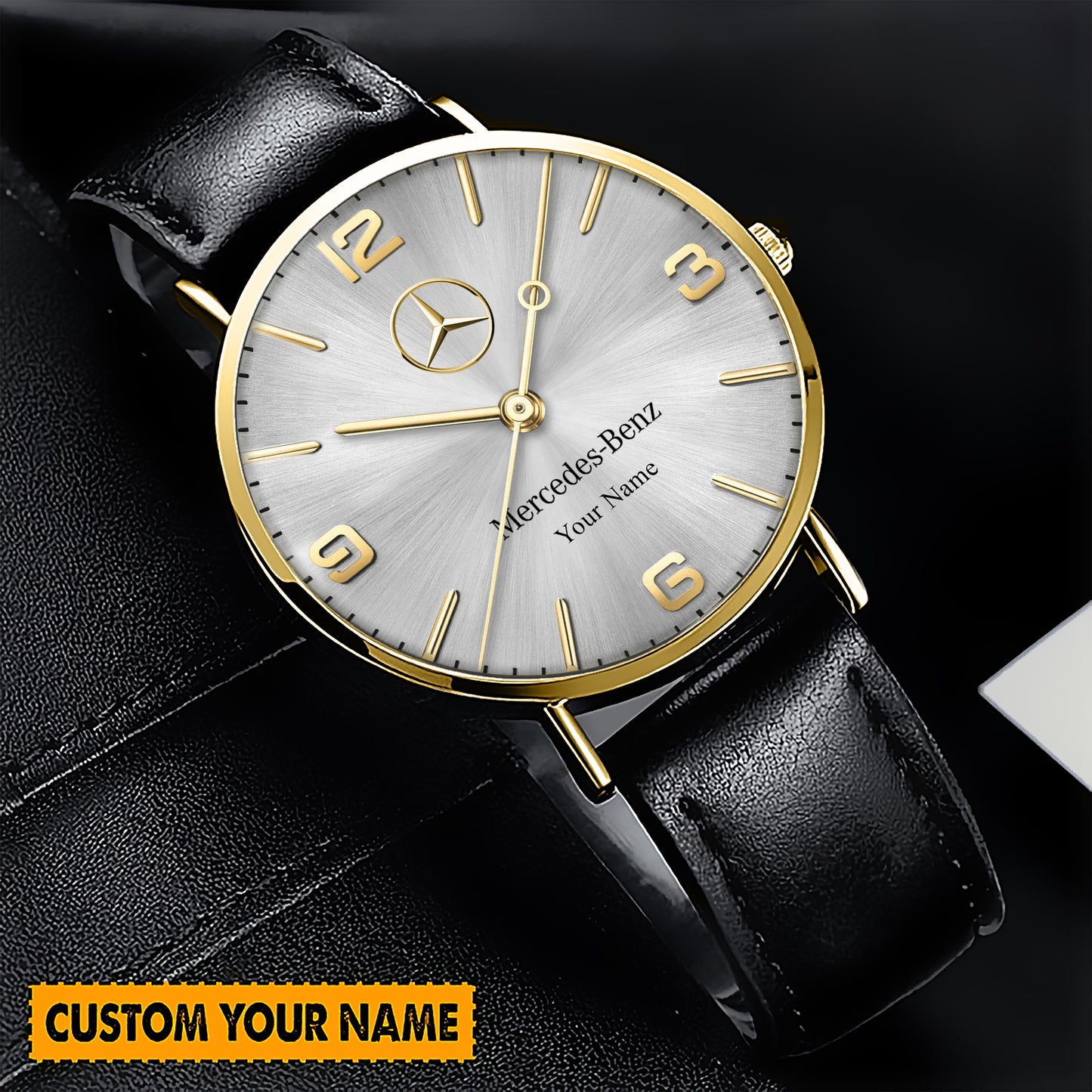 Personalized Merc CODE 11.59 Quartz Leather Watch Q280705