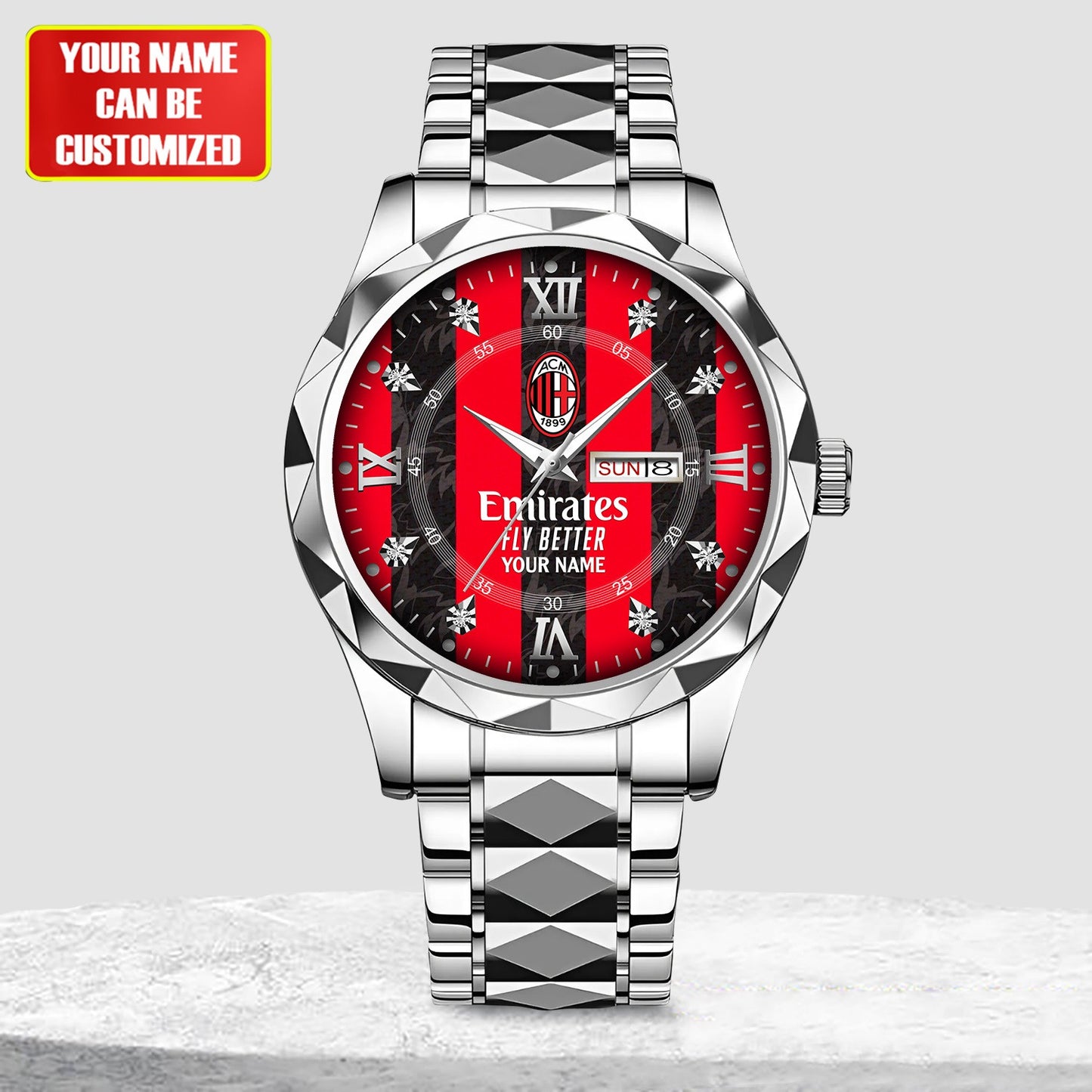 Personalized AC Milan Sport Alloy Charley Watch