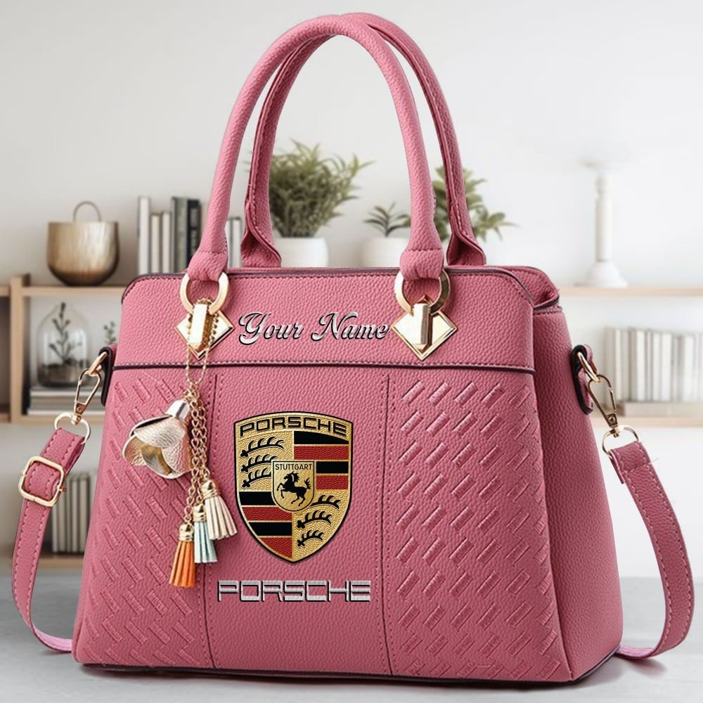 Pors Custom Name Classic Leather Handbag