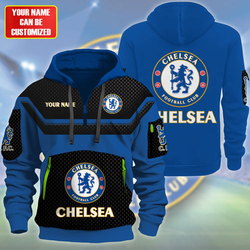 Personalized Chelsea FC 3D Zip-Hoodie Cotton Jacket