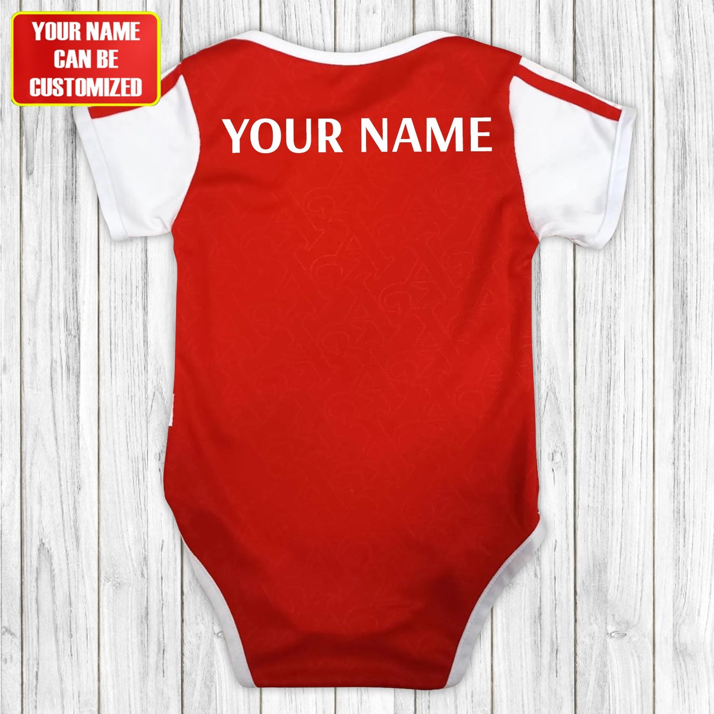 Customized Arsenal Soccer Jersey , Baby Rib Bodysuit Sizes V4