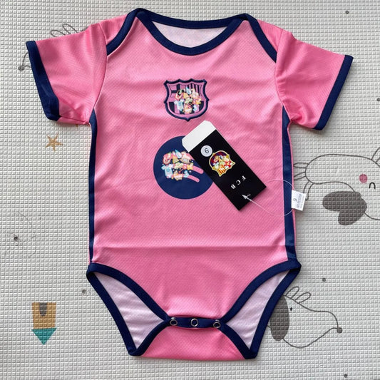 Customized Barcelona Away Soccer Jersey , Baby Rib Bodysuit Sizes