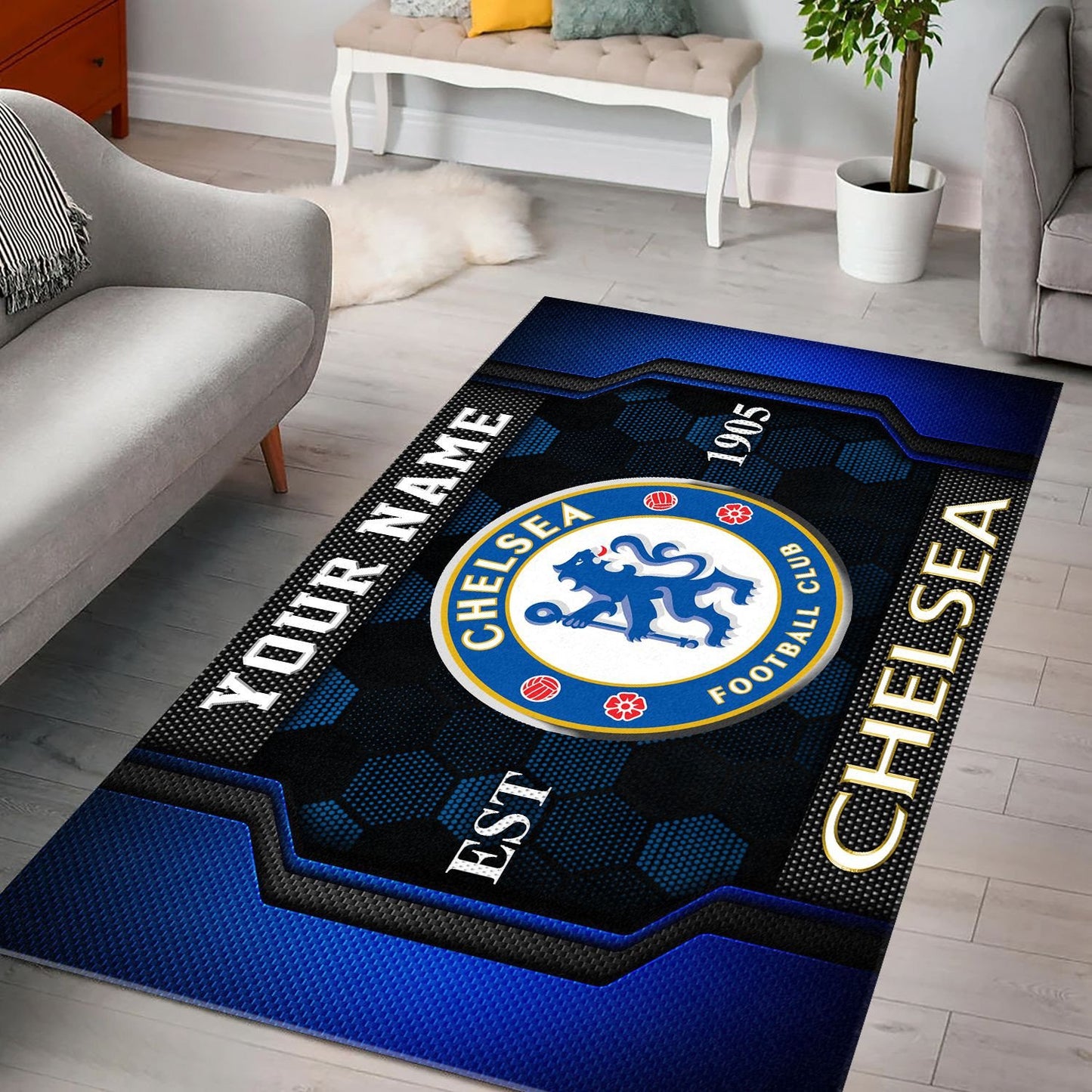 Personalized Chelsea Sport Home Rug