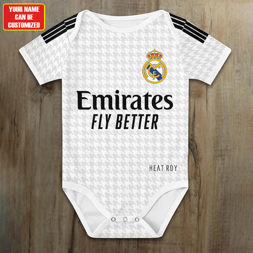Customized Real Madrid Jersey , Baby Rib Bodysuit Sizes