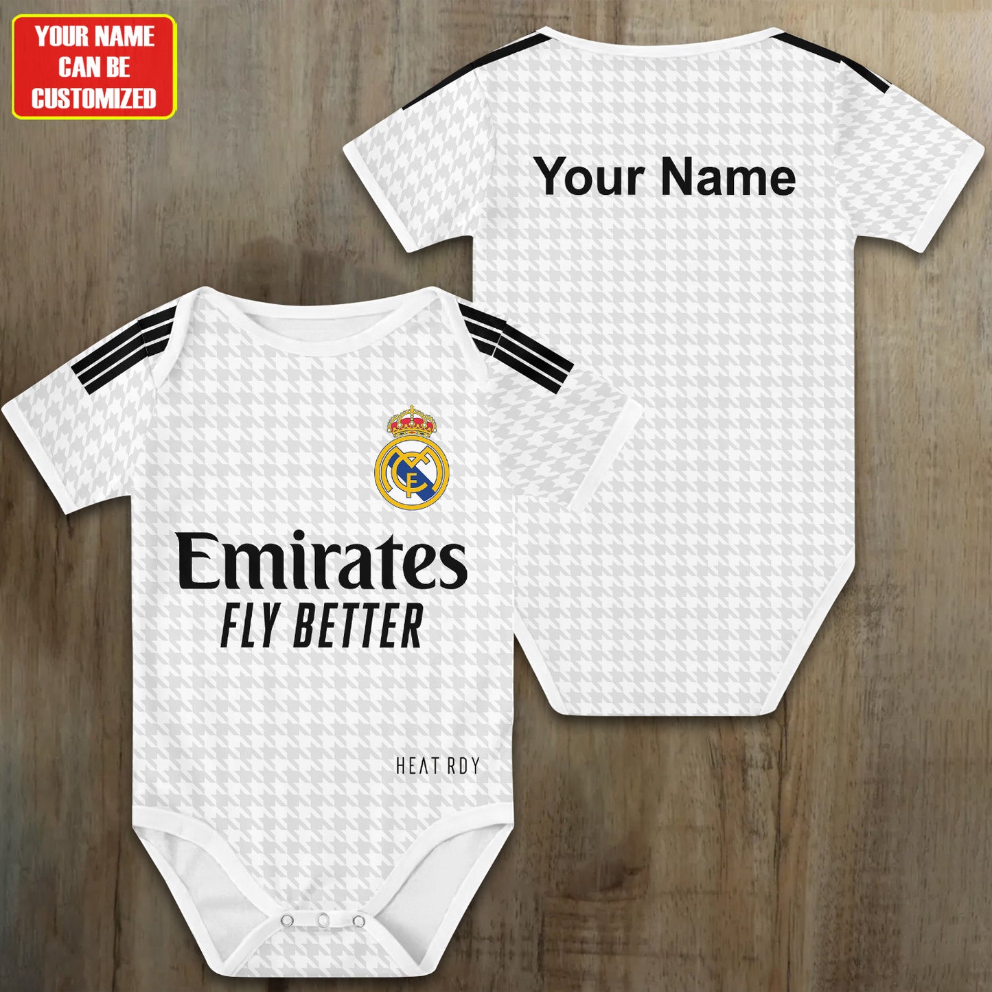 Customized Real Madrid Jersey , Baby Rib Bodysuit Sizes