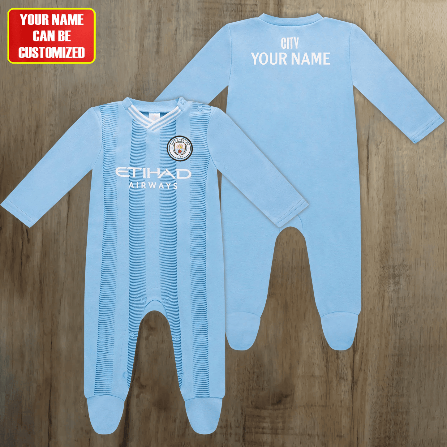 Customized Man city Baby Rib Sleepwear