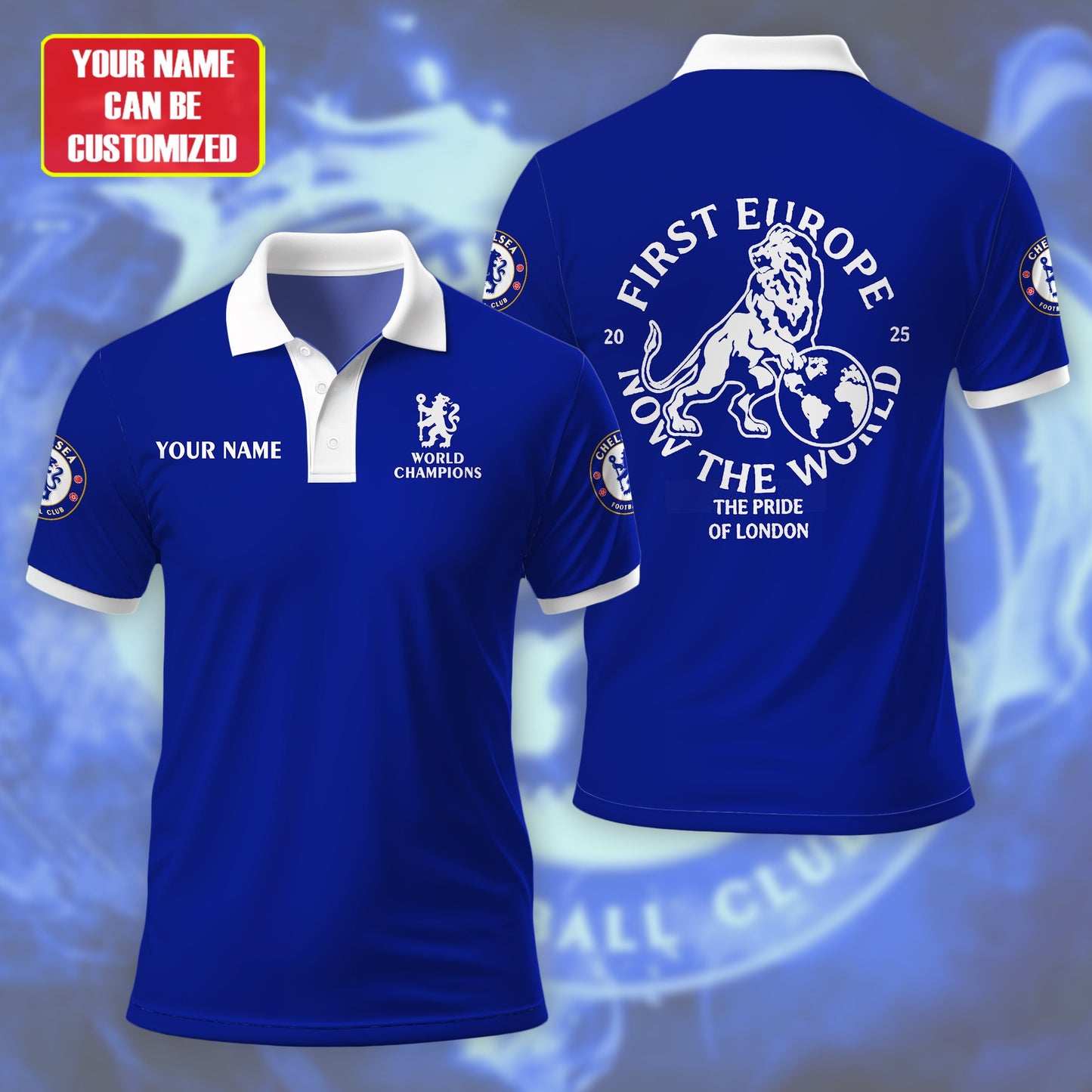Personalized Chelsea World Champions 3D Full Printing Set , Chelsea Shirt , Hoodie , Short , Polo ,hawaii V6