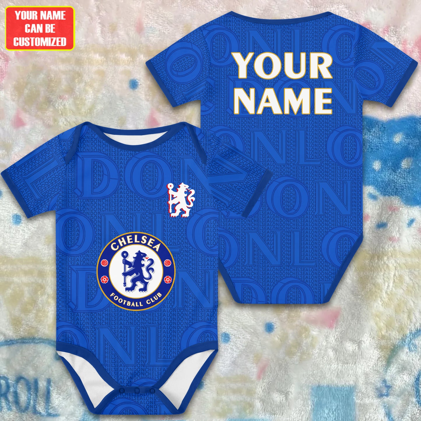 Customized Chelsea London Soccer Jersey , Baby Rib Bodysuit Sizes