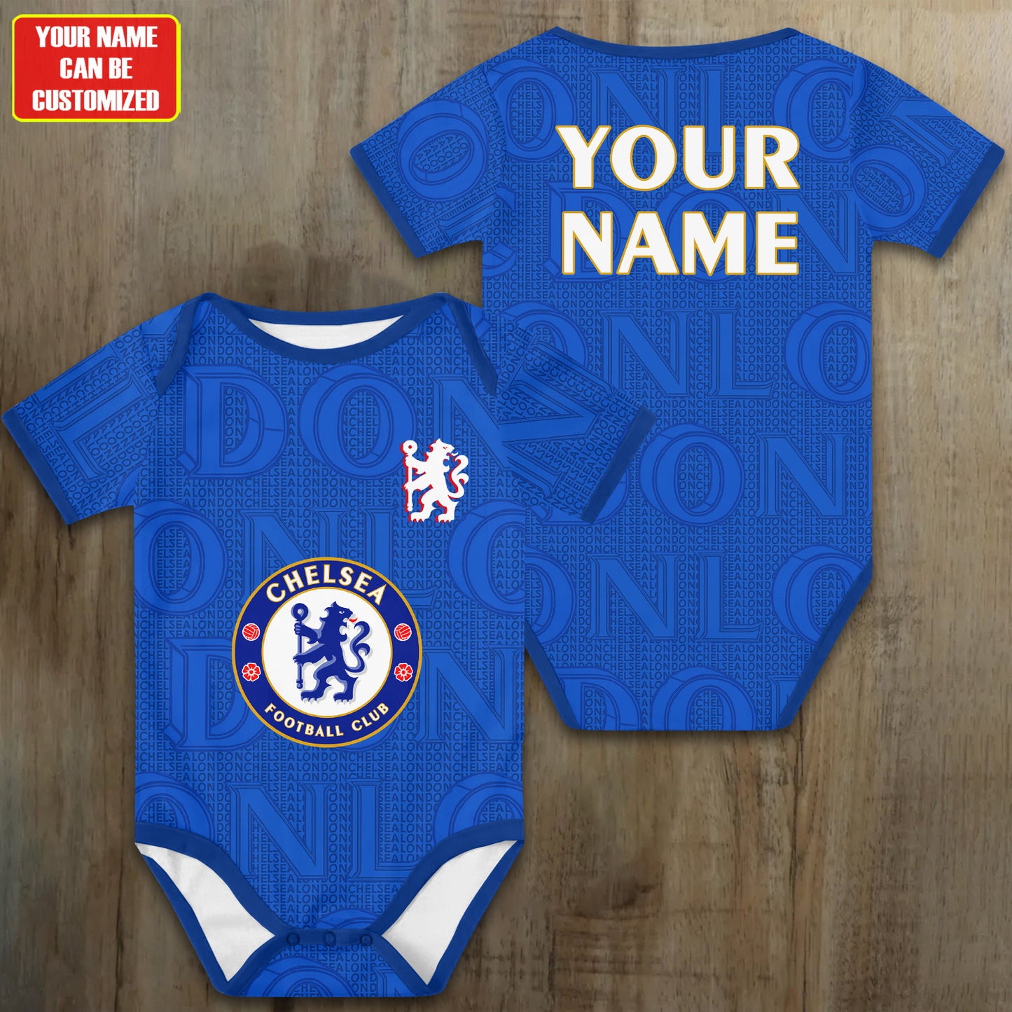 Customized Chelsea London Soccer Jersey , Baby Rib Bodysuit Sizes