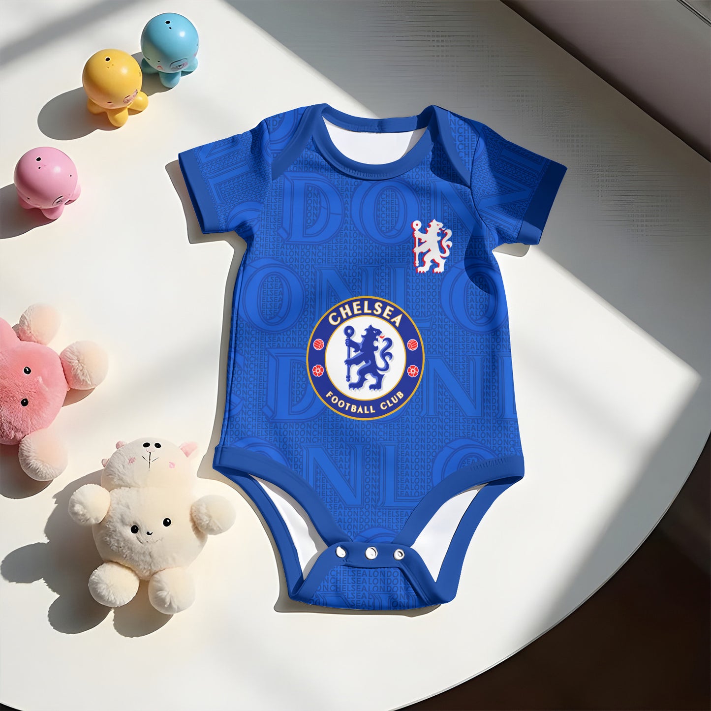 Customized Chelsea London Soccer Jersey , Baby Rib Bodysuit Sizes