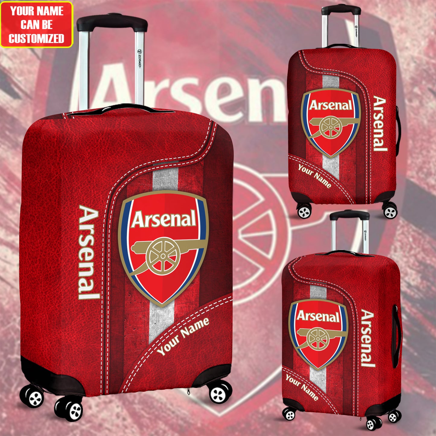 Personalized Arsenal Luggage Cover