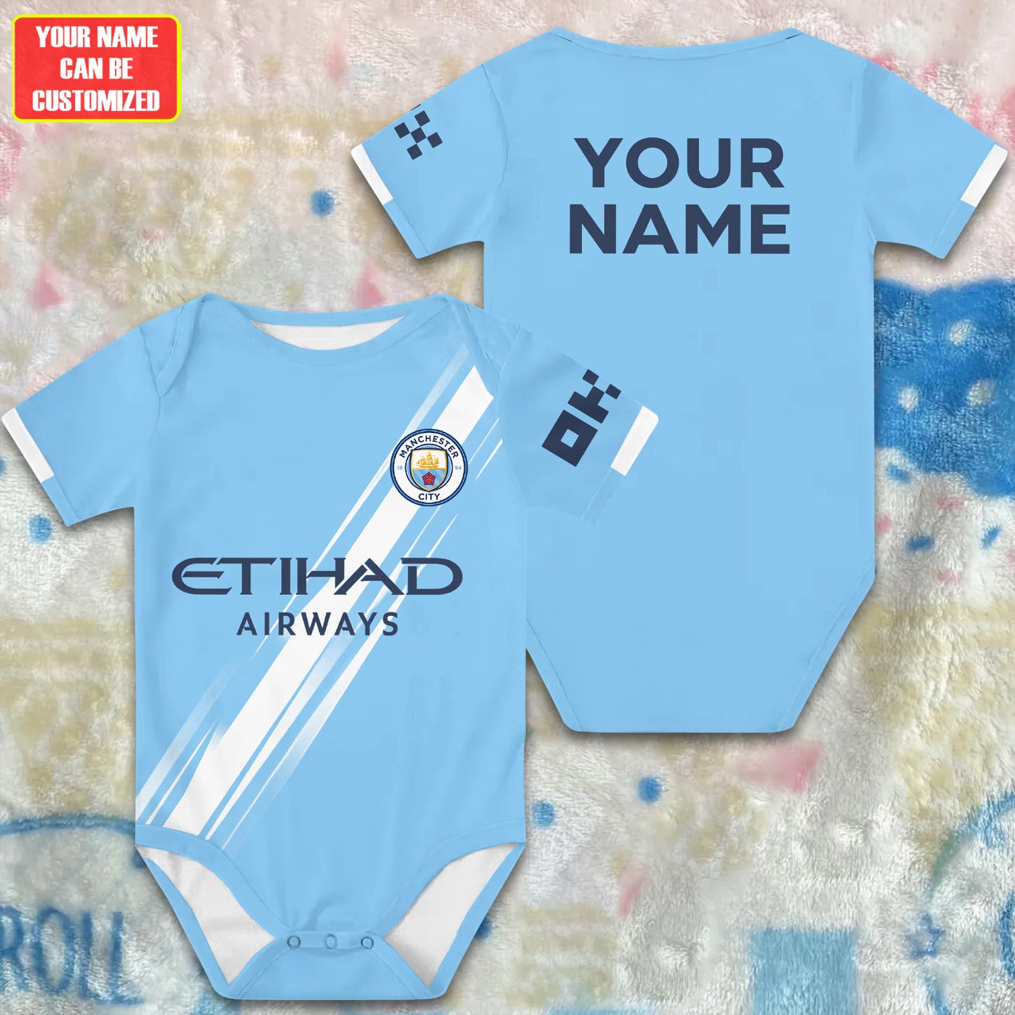 Customized Man City Soccer Jersey , Baby Rib Bodysuit Sizes