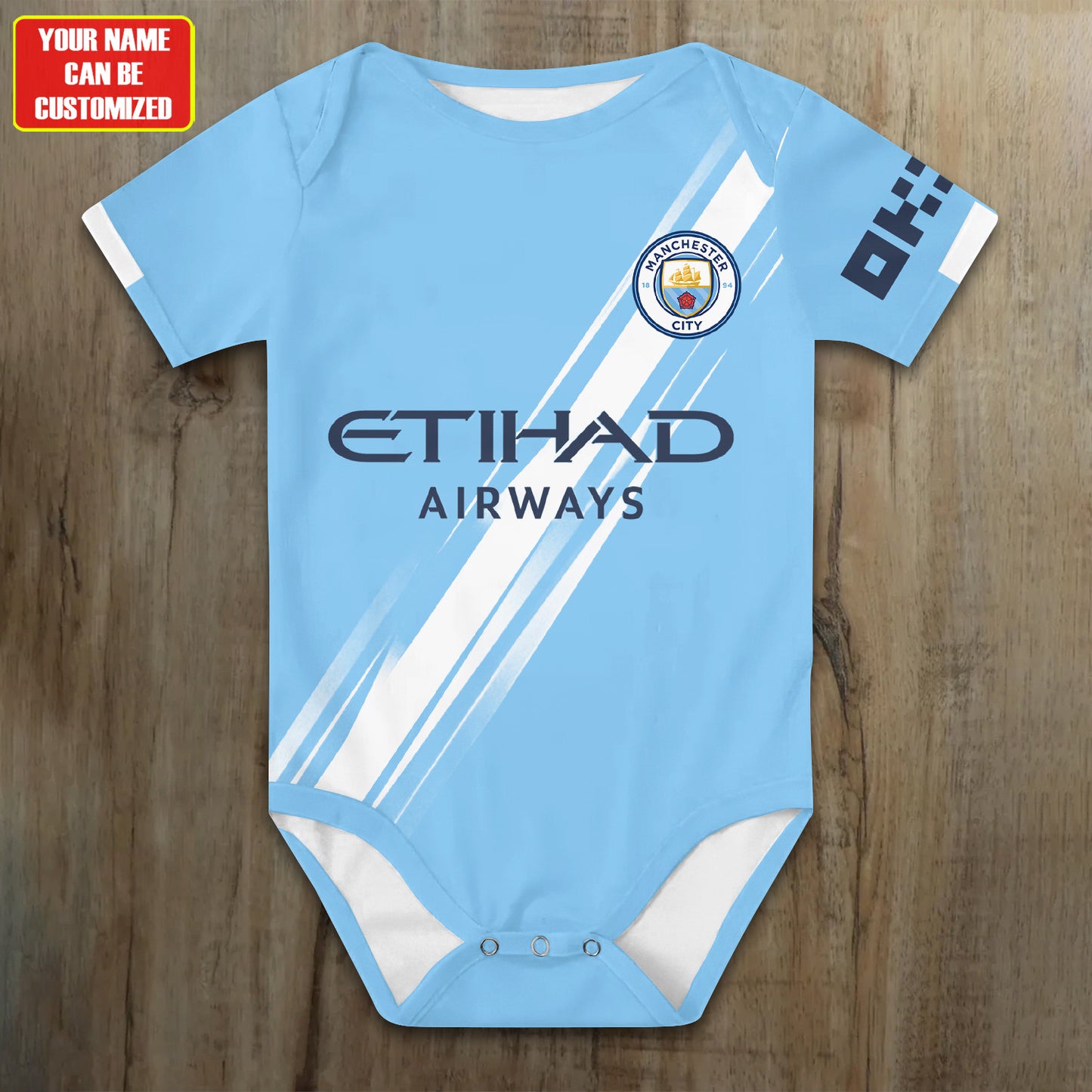 Customized Man City Soccer Jersey , Baby Rib Bodysuit Sizes