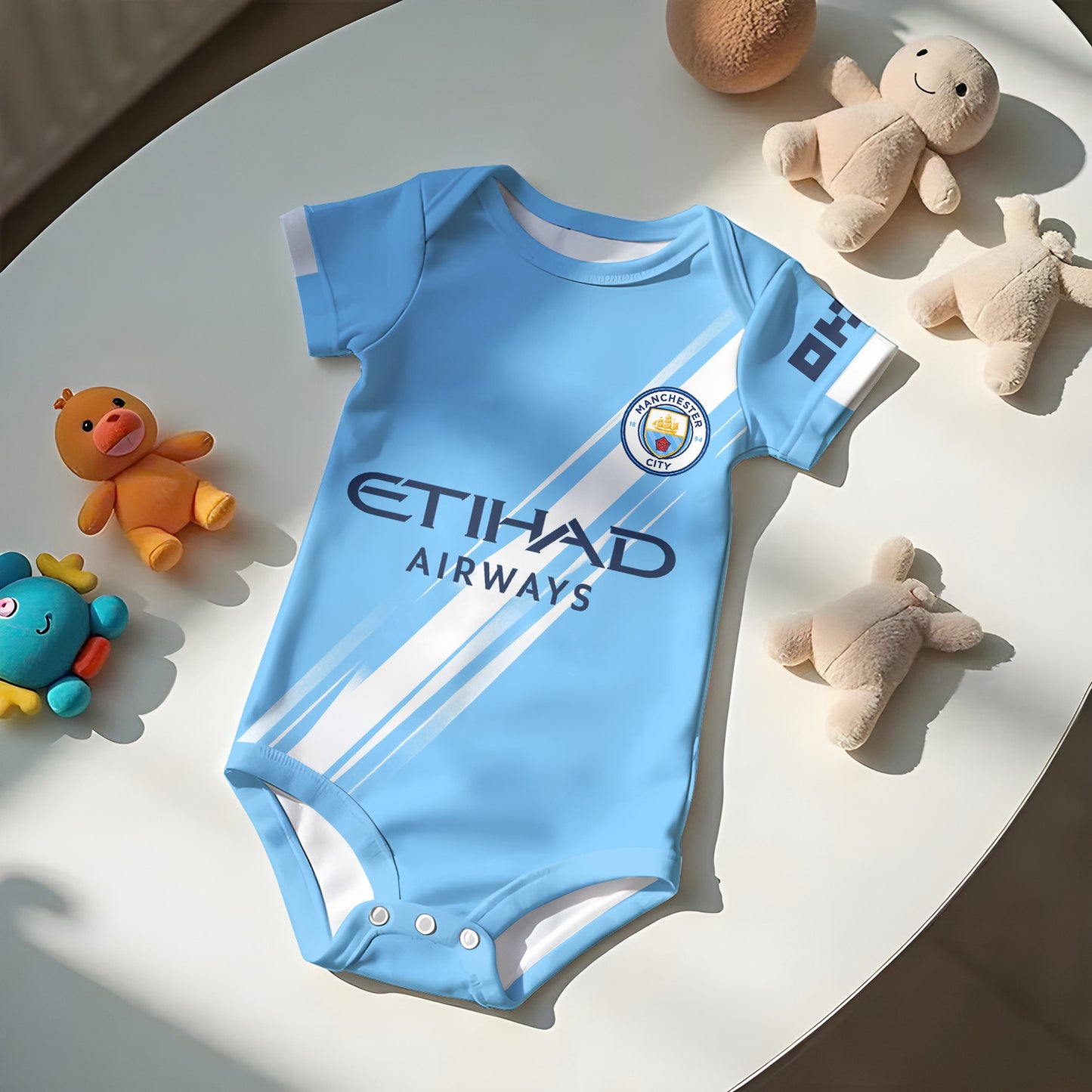 Customized Man City Soccer Jersey , Baby Rib Bodysuit Sizes