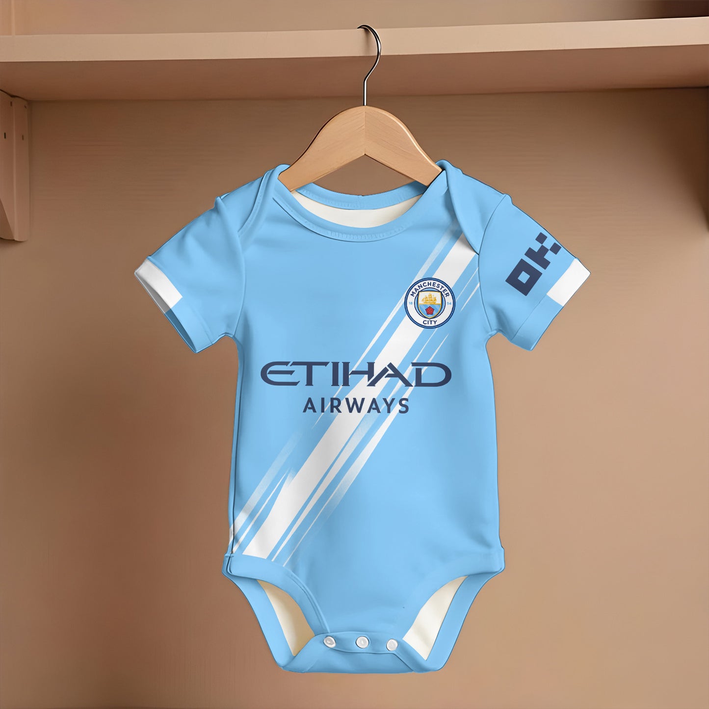 Customized Man City Soccer Jersey , Baby Rib Bodysuit Sizes