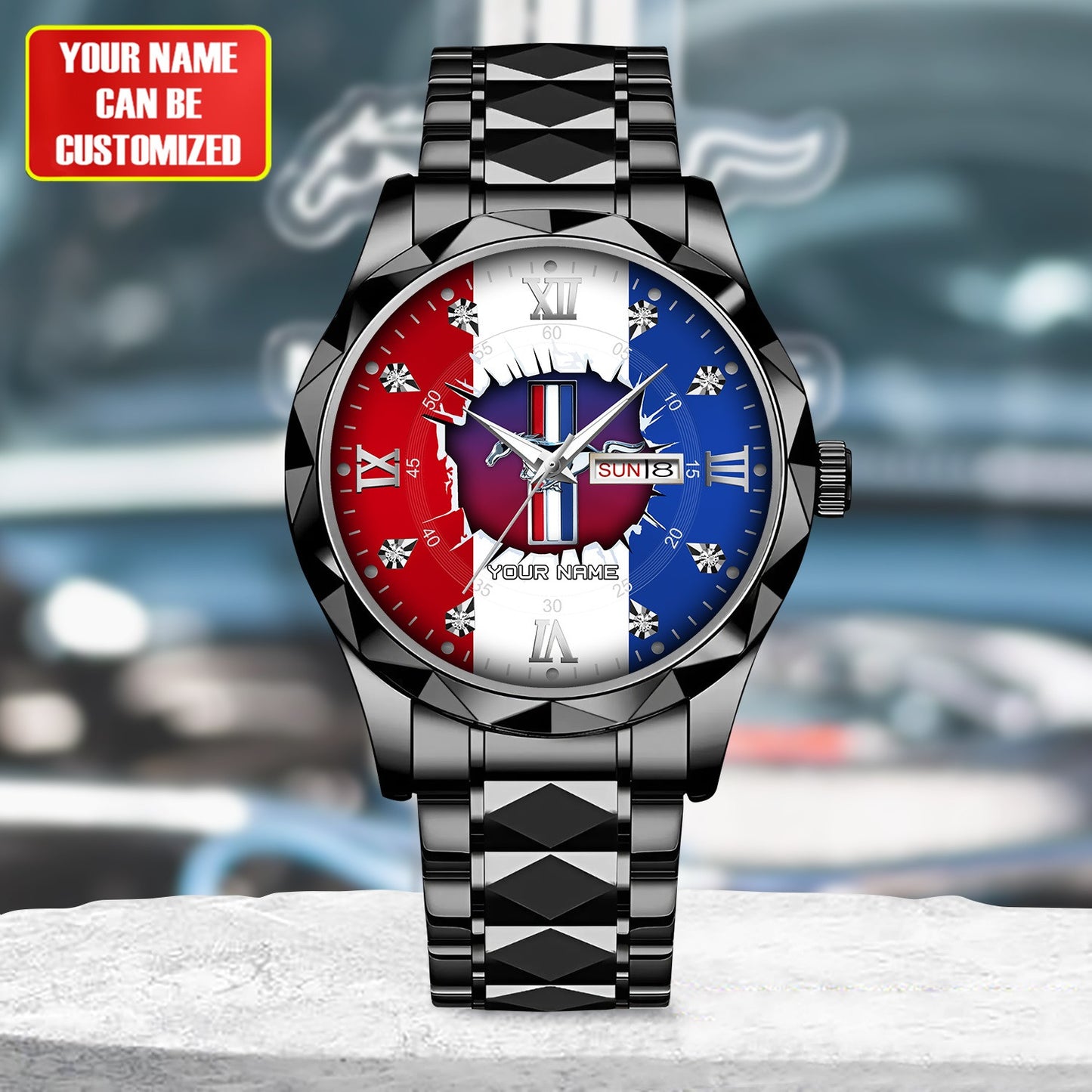 Personalized Mustang Wall Crack Alloy Charley Watch