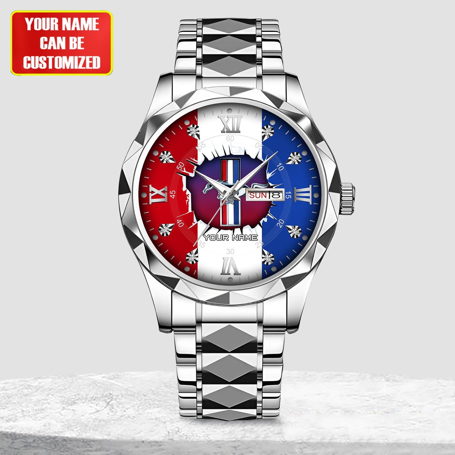 Personalized Mustang Wall Crack Alloy Charley Watch