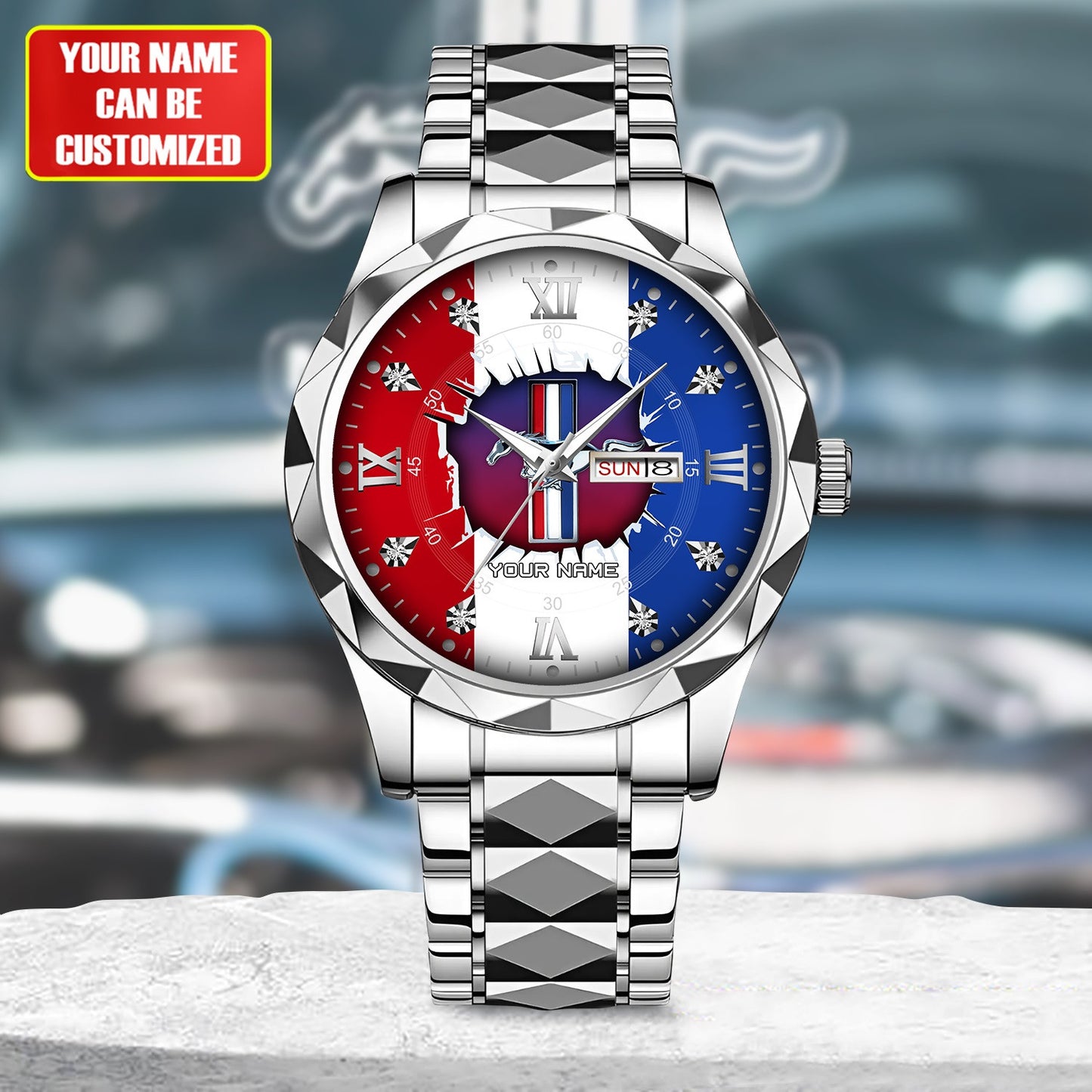 Personalized Mustang Wall Crack Alloy Charley Watch