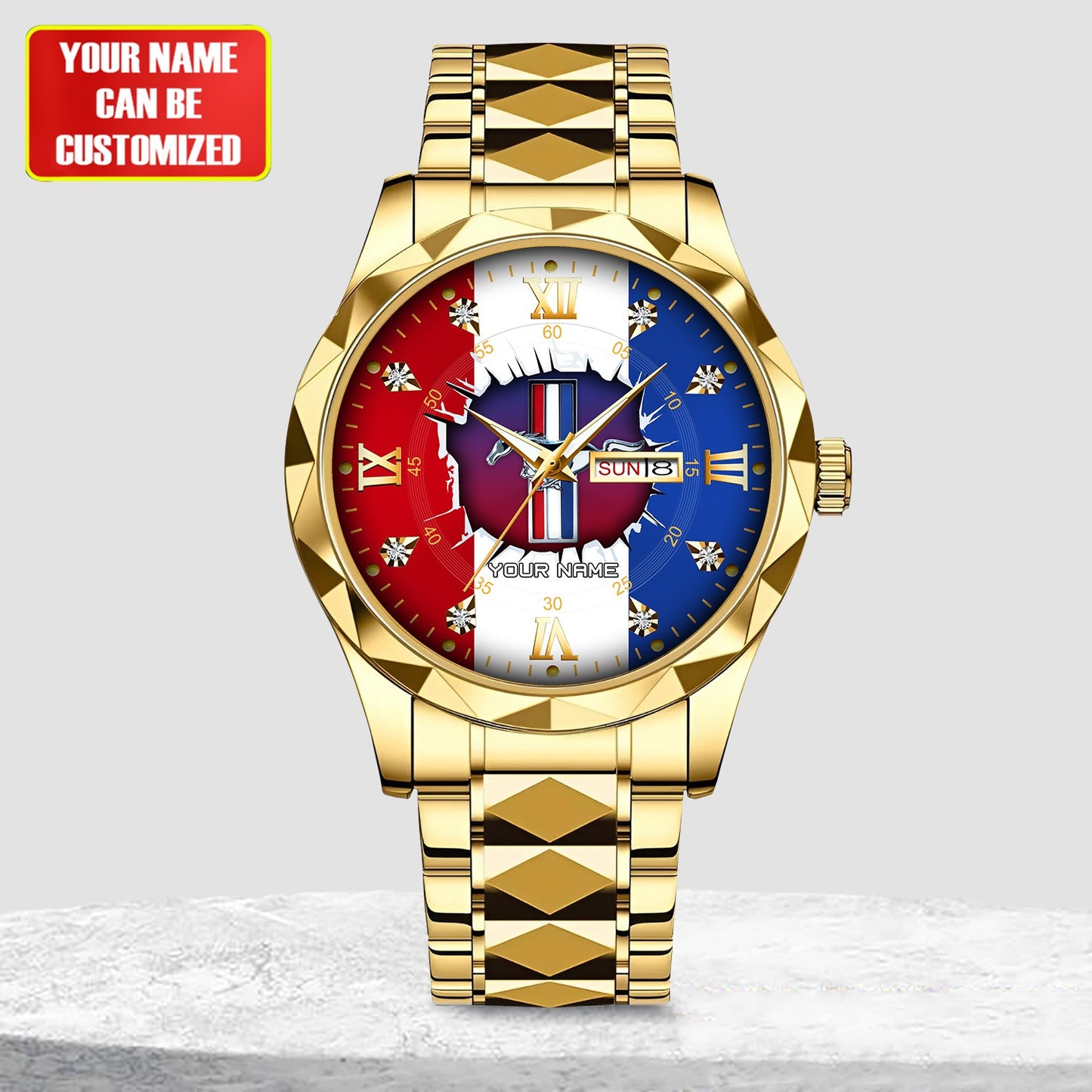 Personalized Mustang Wall Crack Alloy Charley Watch