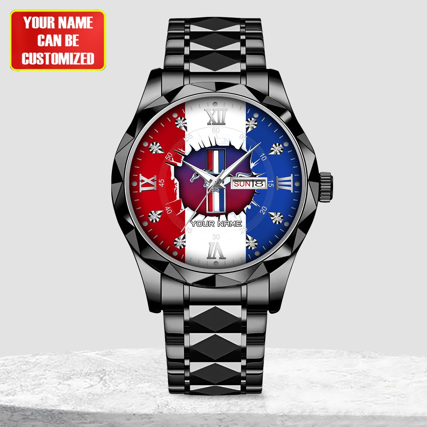 Personalized Mustang Wall Crack Alloy Charley Watch