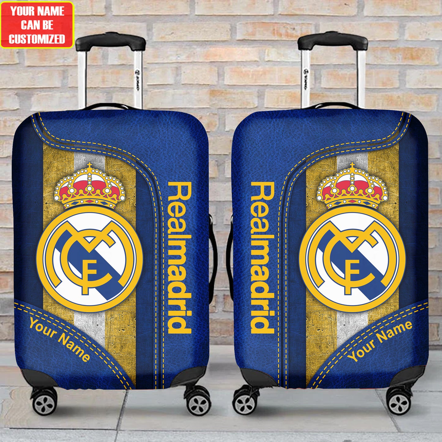 Personalized Real Madrid Luggage Cover