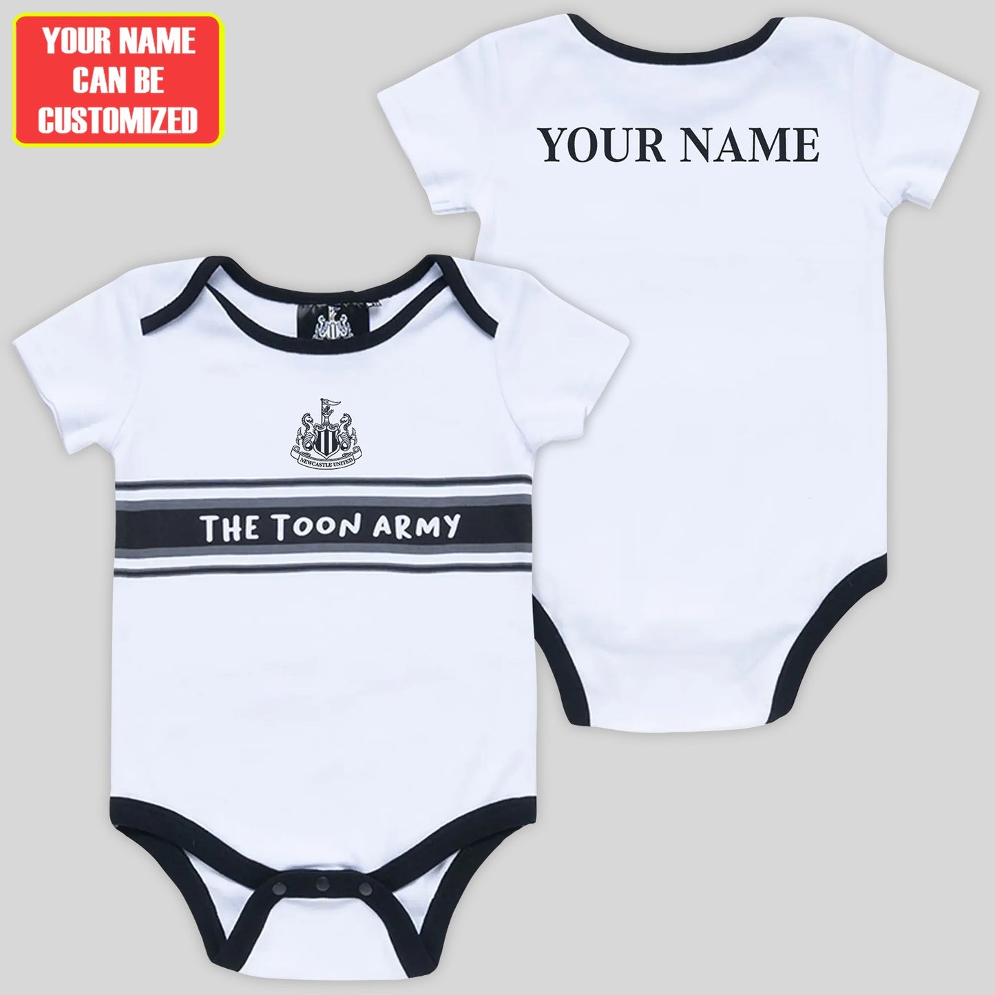 Customized Newcastle Soccer Jersey , Baby Rib Bodysuit Sizes