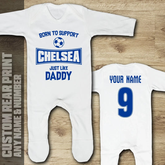 Born to Support Chelsea Customized Baby Rib Sleepwear