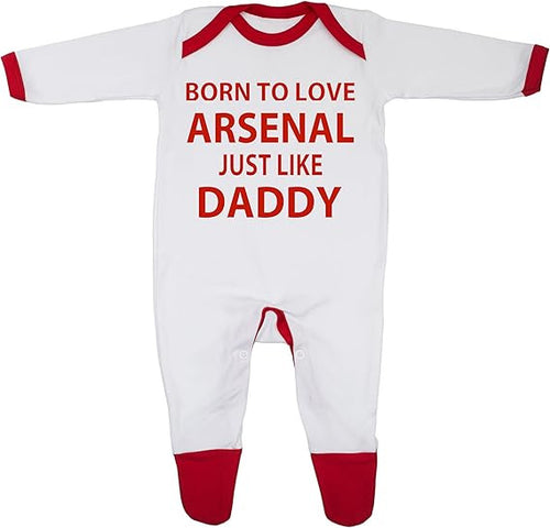 Born to Love Arsenal Customized Baby Rib Sleepwear