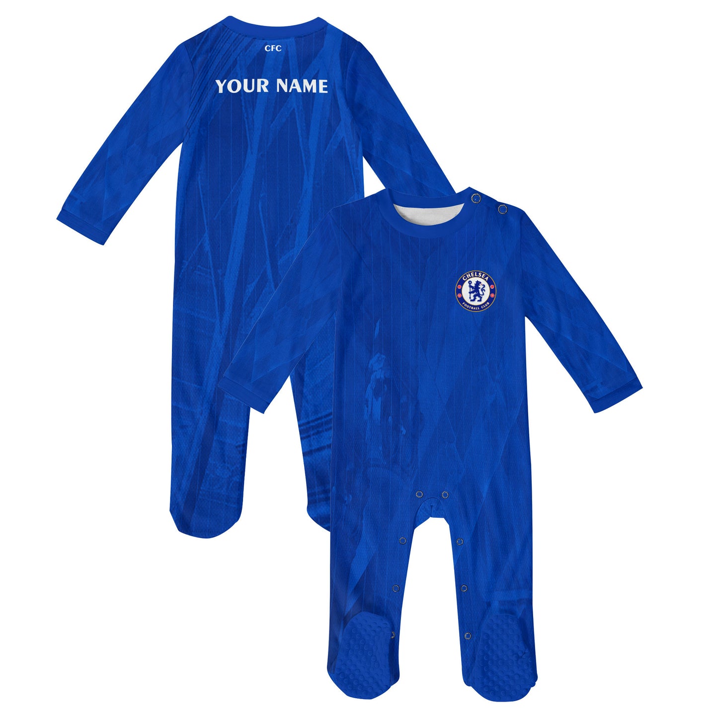 Chelsea Soccer Customized Baby Rib Sleepwear