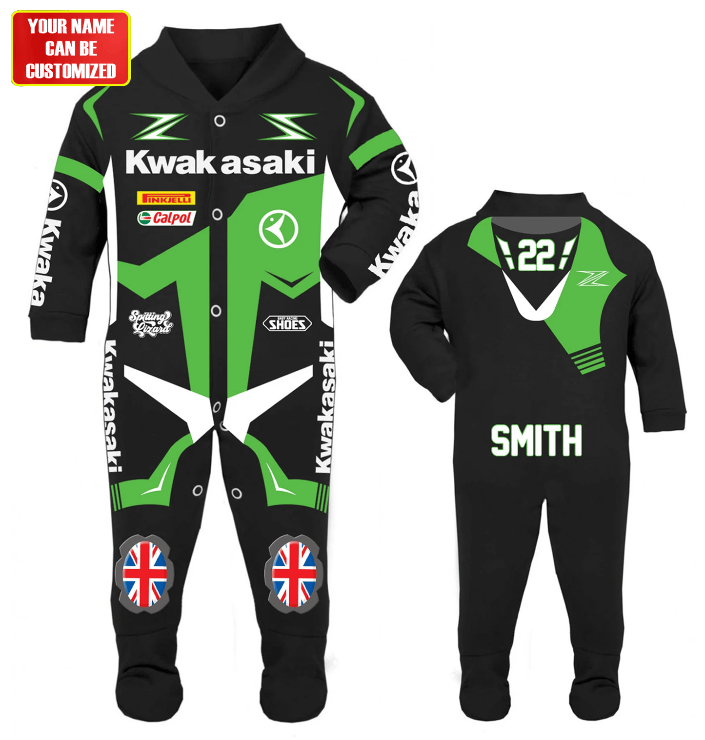 KW Racing Customized Baby Rib Sleepwear