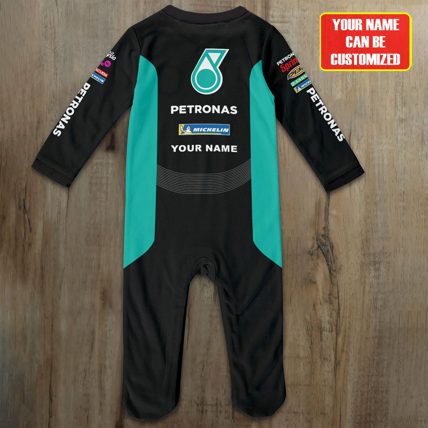 Merc Petronas Racing Customized Baby Rib Sleepwear